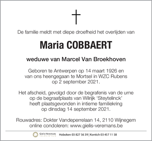 Maria Cobbaert