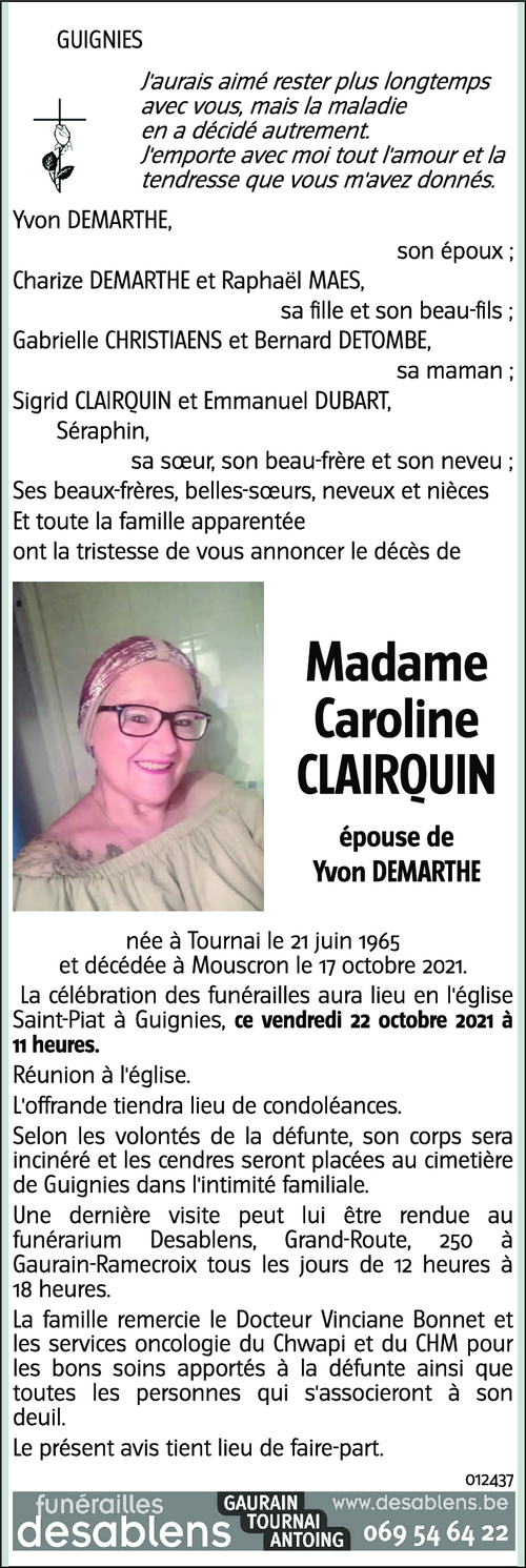 Caroline CLAIRQUIN