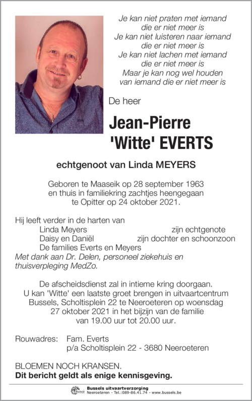 Jean-Pierre 'Witte' EVERTS
