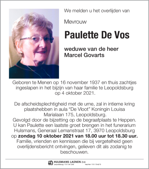 Paulette De Vos