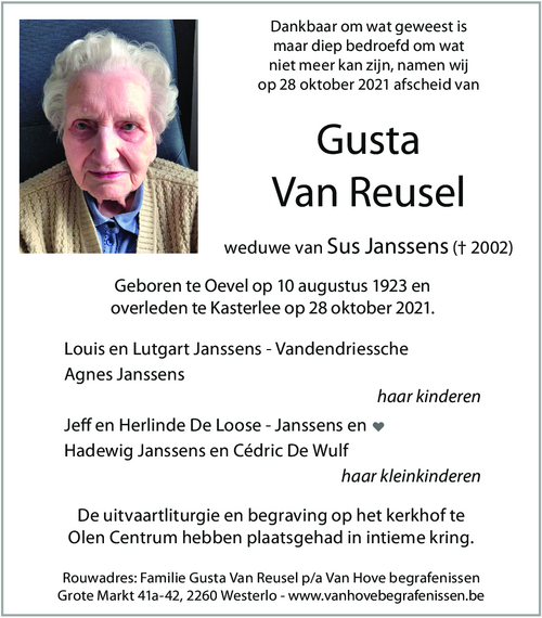 Gusta Van Reusel