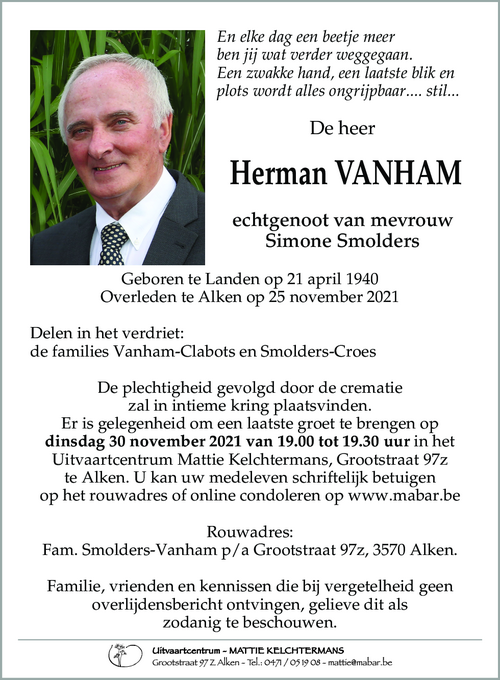 Herman VANHAM