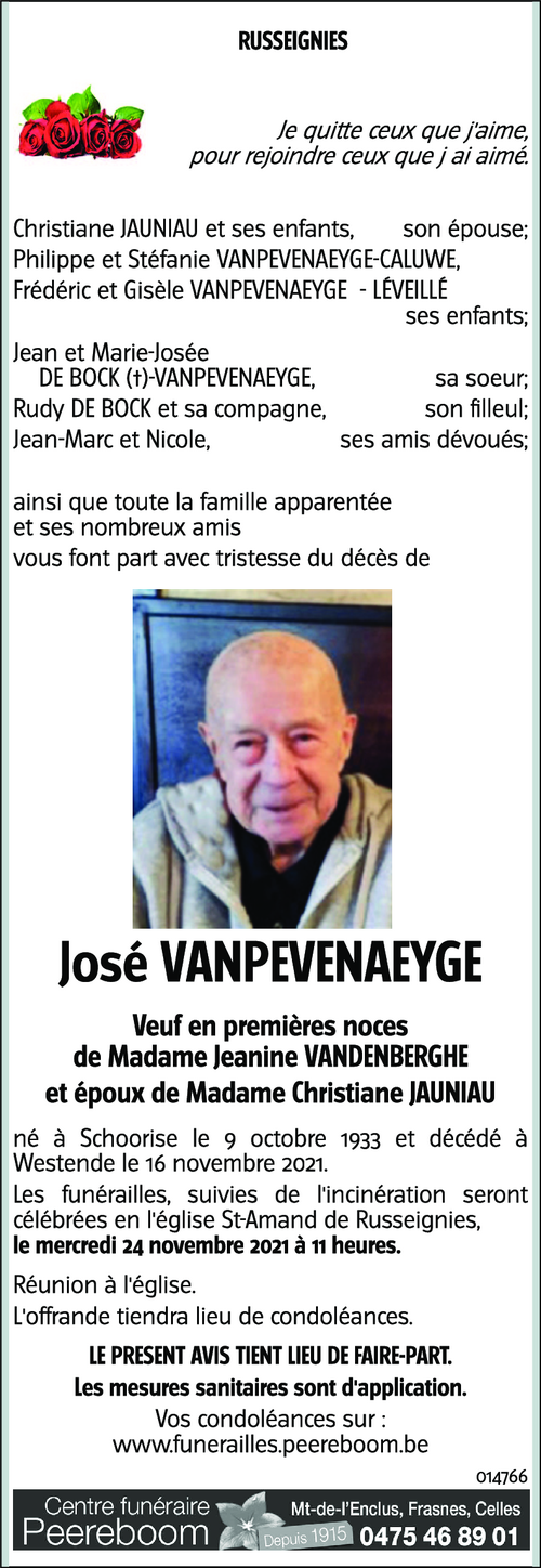 José VANPEVENAEYGE