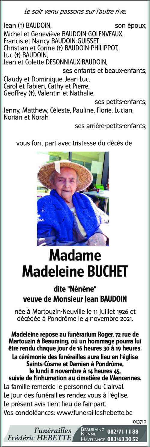 Madeleine BUCHET