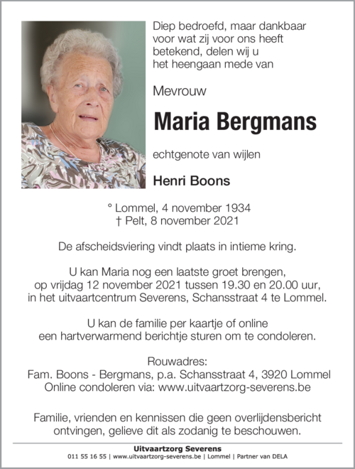 Maria Bergmans
