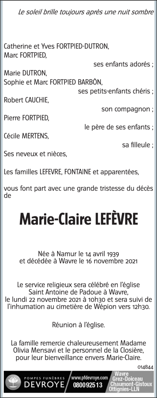 Marie-Claire Lefèvre