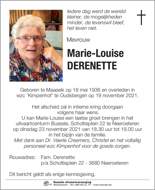 Marie-Louise DERENETTE