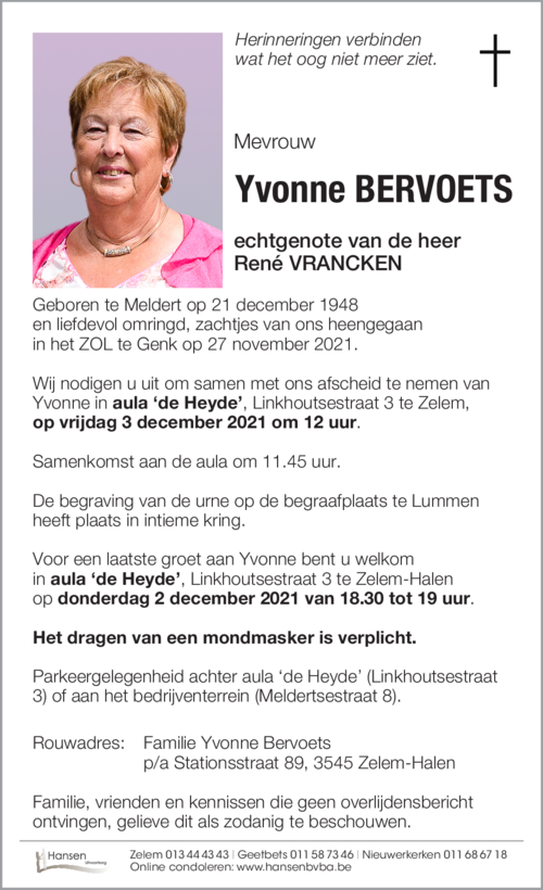 Yvonne BERVOETS
