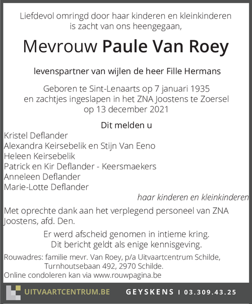Paula Van Roey