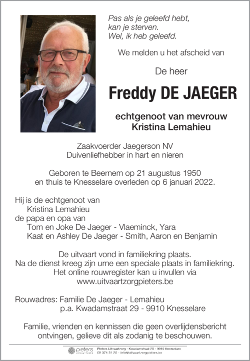 Freddy De Jaeger