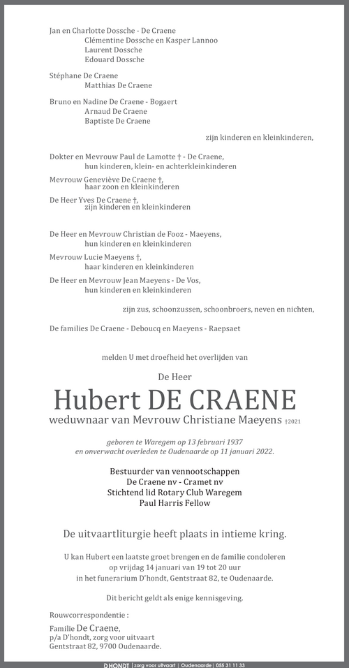 Hubert De Craene