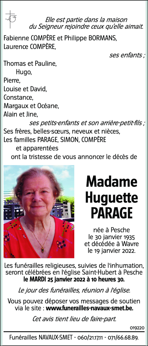 Huguette PARAGE
