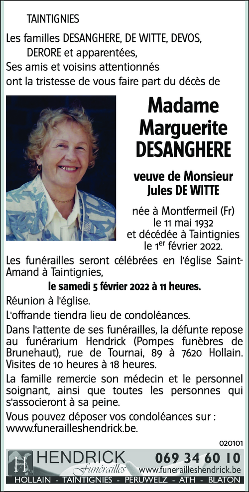 Marguerite DESANGHERE