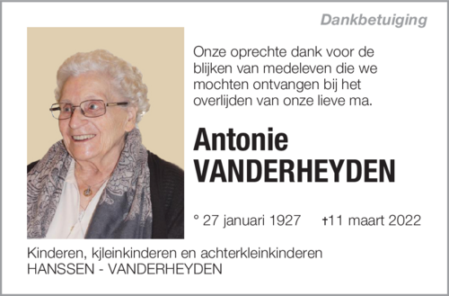 Antonie VANDERHEYDEN