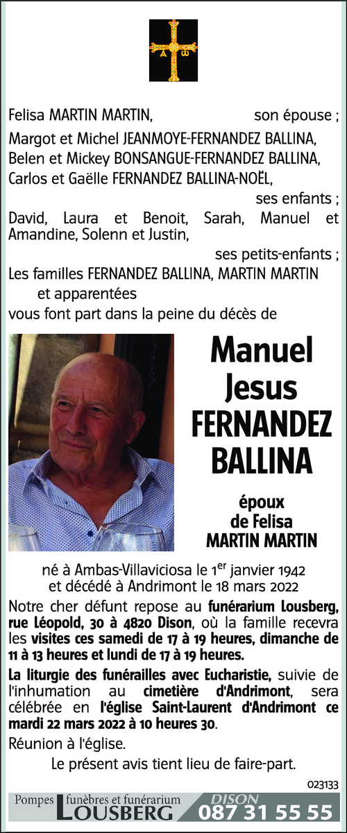 Manuel Jesus FERNANDEZ BALLINA