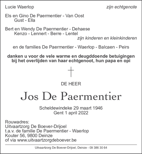 Jos De Paermentier