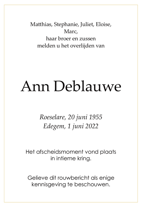 Ann Deblauwe