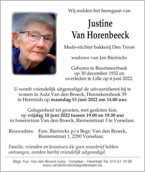 Justine Van Horenbeeck