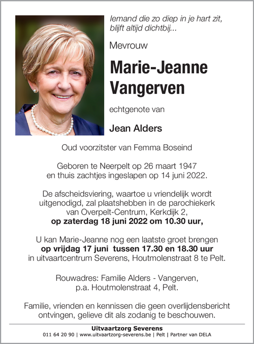 Marie Jeanne Vangerven