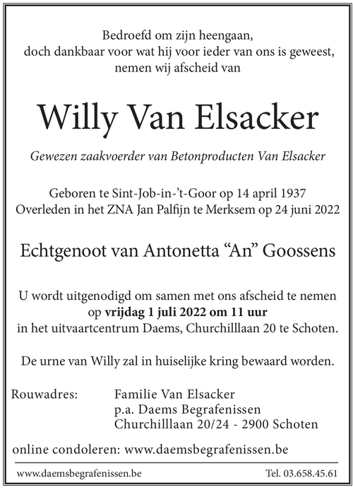 Willy Van Elsacker