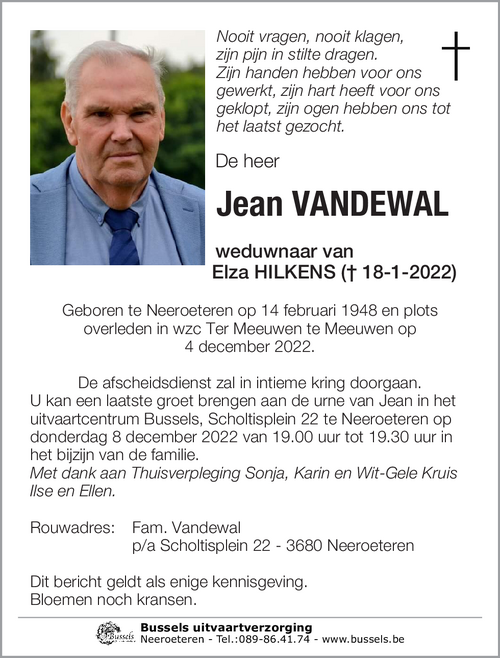 Jean VANDEWAL