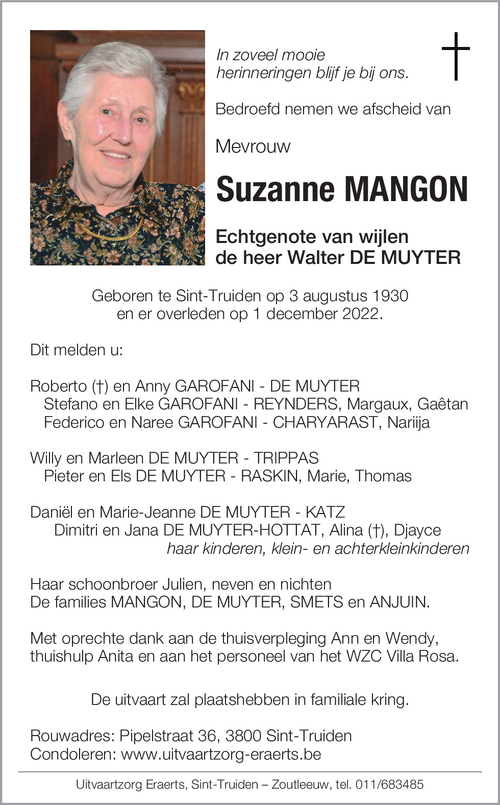 Suzanne Mangon