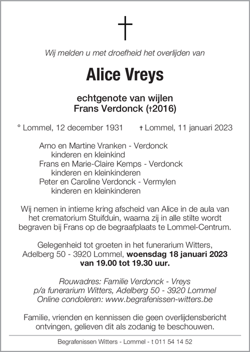 Alice Vreys
