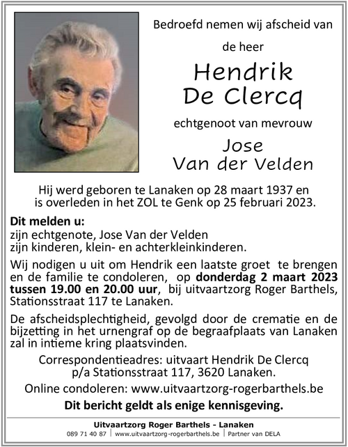 Hendrik De Clercq