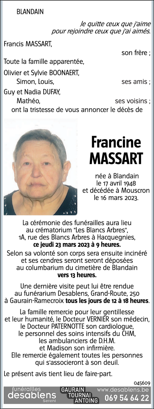 Francine MASSART