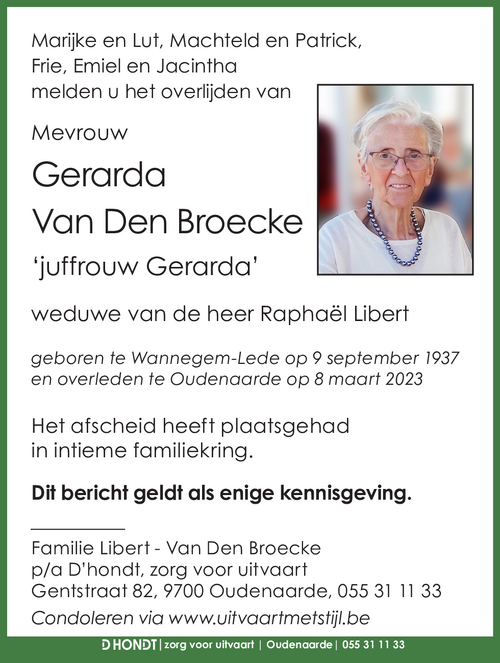 Gerarda Van Den Broecke