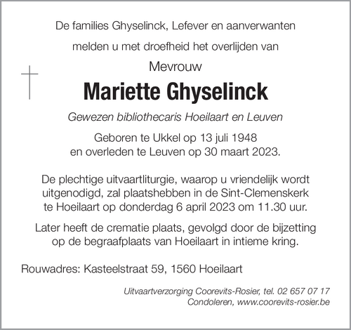 Mariette Ghyselinck