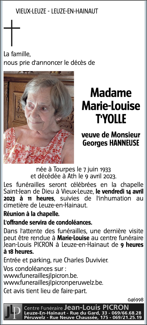 Marie-Louise T'YOLLE