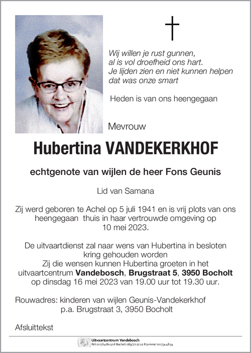 Hubertina Vandekerkhof
