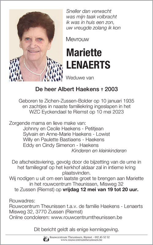 Mariette Lenaerts