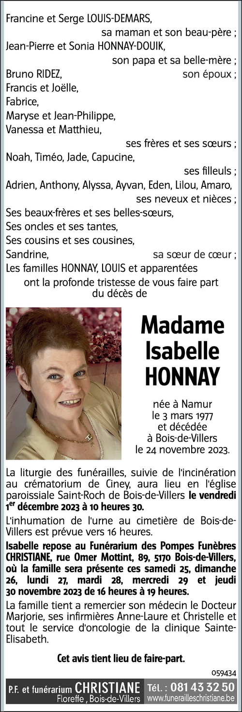 Isabelle HONNAY