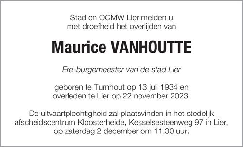 Maurice Vanhoutte
