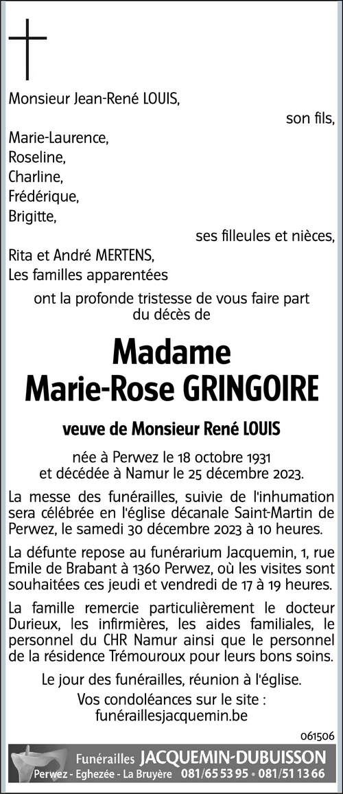 Marie-Rose GRINGOIRE