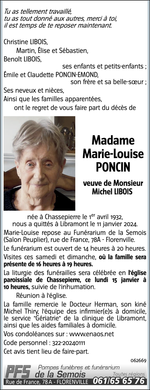 Marie-Louise PONCIN