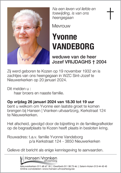 Yvonne VANDEBORG