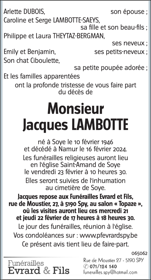 Jacques LAMBOTTE
