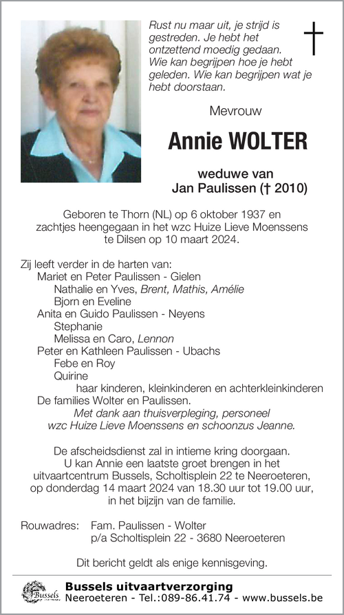 Annie WOLTER