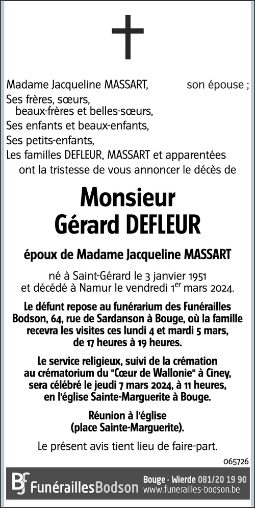 Gérard DEFLEUR
