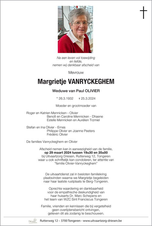 Margrietje Vanryckeghem
