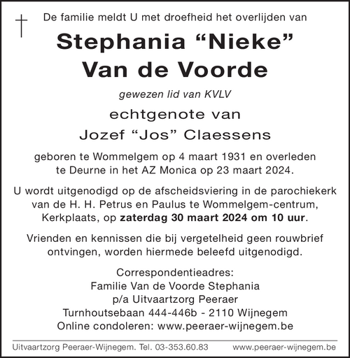 Stephania Van de Voorde