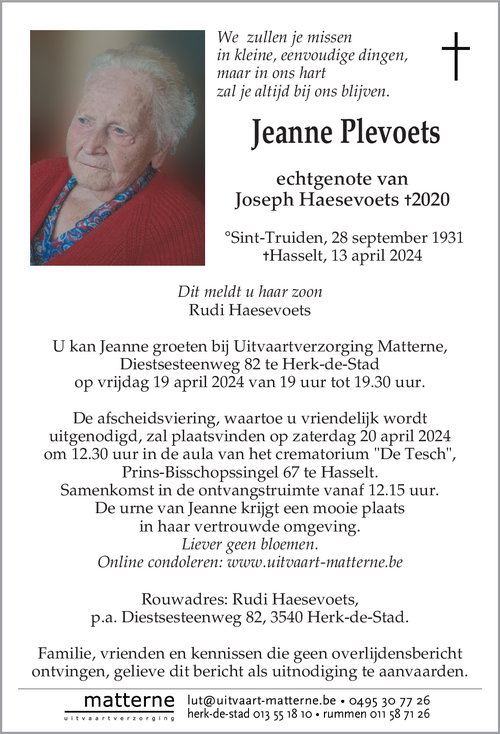 Jeanne Plevoets