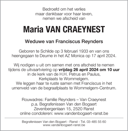 Maria Van Craeynest