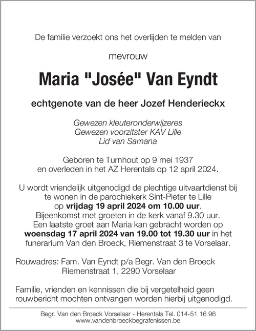 Maria Van Eyndt