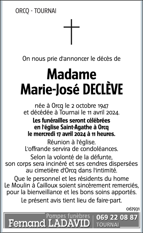Marie-José DECLÈVE