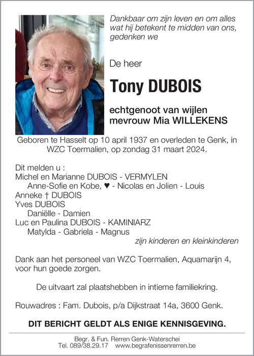 Tony DUBOIS