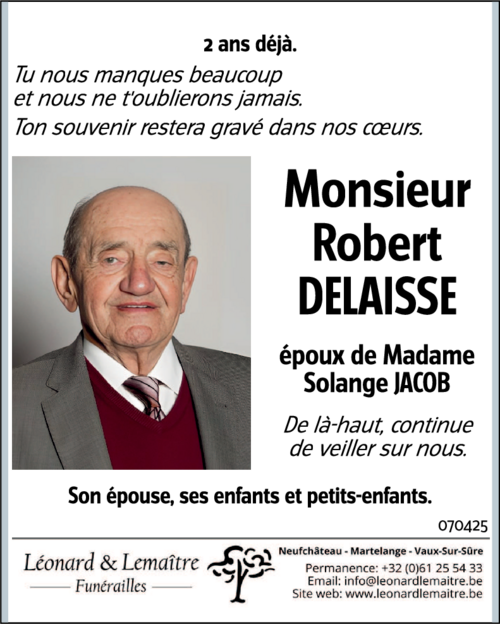 Robert DELAISSE.